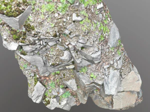 3d scanned cliff face l 3D Model
