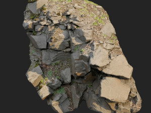 3d scanned cliff face l 3D मॉडल
