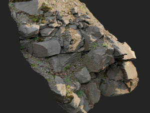 3d scanned cliff face l 3D Model