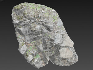3d scanned cliff face l 3D मॉडल