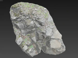 3d scanned cliff face l 3D Model