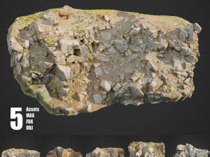 cliff face pack a bundle 3D मॉडल