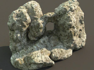 岩を束ねる 3Dモデル