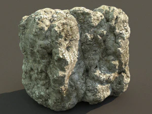 岩を束ねる 3Dモデル