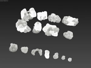 岩を束ねる 3Dモデル