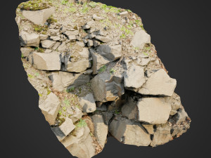 3d scanned cliff face m 3D Модель