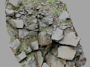 3d scanned cliff face m 3Dモデル