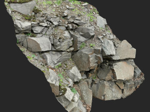 3d scanned cliff face m 3Dモデル