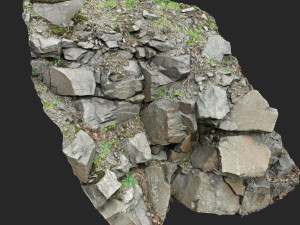 3d scanned cliff face m 3Dモデル