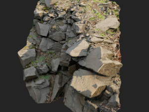 3d scanned cliff face m 3Dモデル
