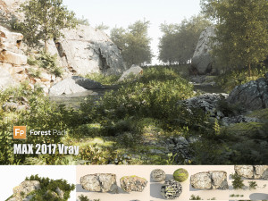 rocky forest scene a Modelo 3D