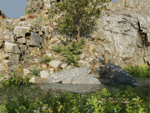 rocky forest scene a 3D Model