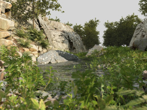 rocky forest scene a 3D 模型