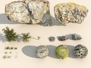 rocky forest scene a 3D Model