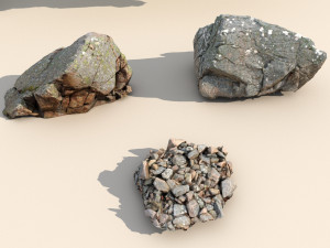 rocky forest scene a 3D 模型