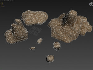 lowpoly sandstone kit bundle 3D Model
