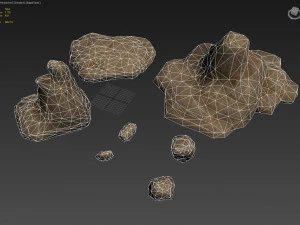 lowpoly sandstone kit bundle 3D Model
