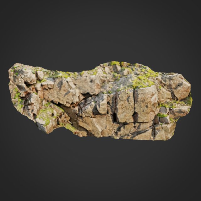 3d scanned cliff face n 3D-Modell .c4d .max .obj .3ds .fbx .stl .blend 