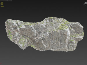 3d scanned cliff face n 3D-Modell