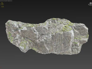 3d scanned cliff face n 3D Model