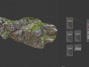 3d scanned cliff face n 3D-Modell