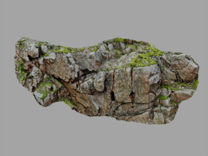 3d scanned cliff face n 3D-Modell