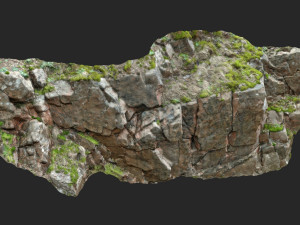 3d scanned cliff face n 3D-Modell