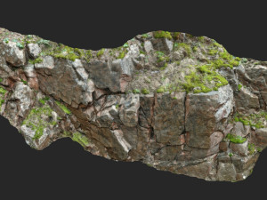 3d scanned cliff face n 3D-Modell