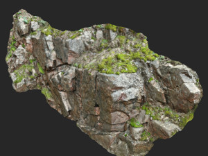 3d scanned cliff face n 3D-Modell