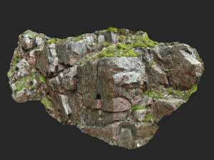 3d scanned cliff face n 3D-Modell