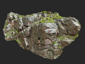 3d scanned cliff face n 3D Model