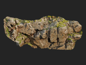 3d scanned cliff face n 3D-Modell