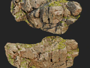 3d scanned cliff face n 3D Model