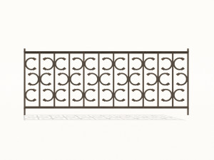 cast iron fence pack 3Dモデル