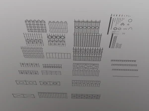 cast iron fence pack 3D Model