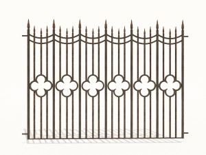 cast iron fence pack 3Dモデル