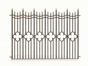 cast iron fence pack 3D Model