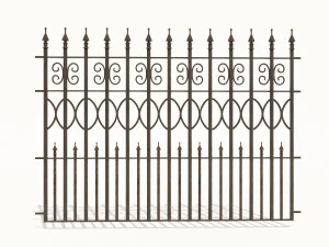 cast iron fence pack 3D Model
