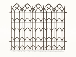 cast iron fence pack 3Dモデル