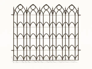 cast iron fence pack 3D Model