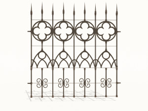 cast iron fence pack 3Dモデル