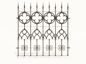 cast iron fence pack 3D Model