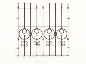 cast iron fence pack 3Dモデル