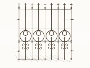 cast iron fence pack 3D Model
