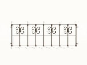 cast iron fence pack 3Dモデル