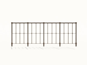 cast iron fence pack 3Dモデル