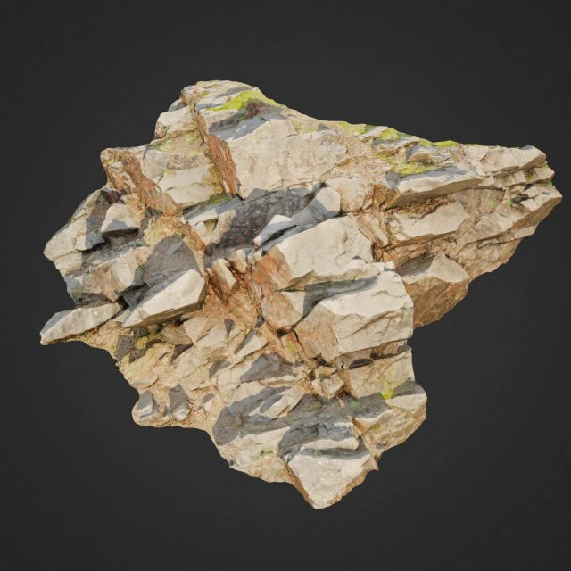 3d scanned cliff face o 3D Model .c4d .max .obj .3ds .fbx .stl .blend