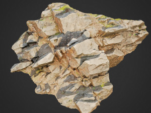 3d scanned cliff face o Model 3D