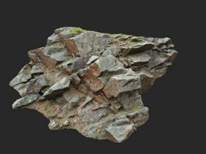 3d scanned cliff face o 3D Model