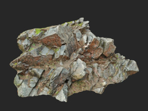 3d scanned cliff face o Modello 3D